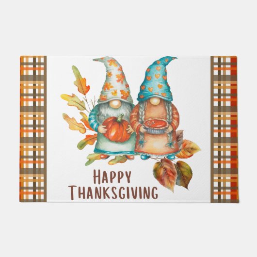 Leuke Thanksgiving Gnomen Deurmat (Voorkant)