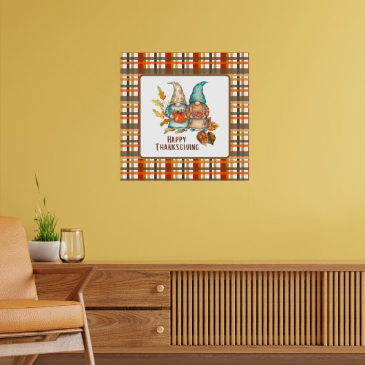 Leuke Thanksgiving Gnomen Poster (Woonkamer 2)