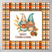 Leuke Thanksgiving Gnomen Poster (Voorkant)