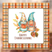 Leuke Thanksgiving Gnomen Raamsticker (Vel 2)