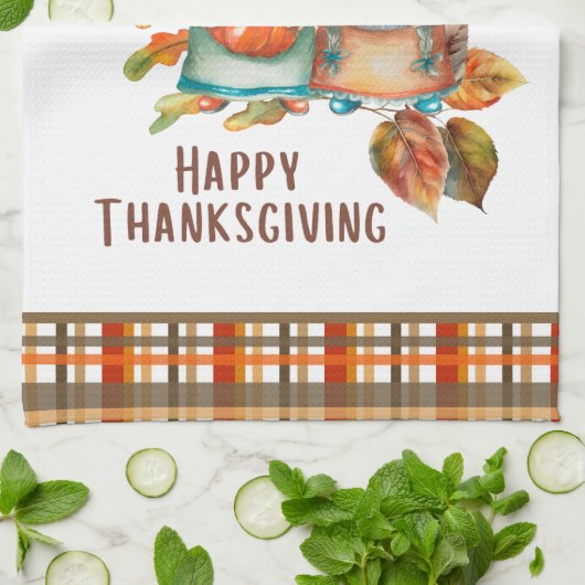 Leuke Thanksgiving Gnomen Theedoek (Gevouwen)