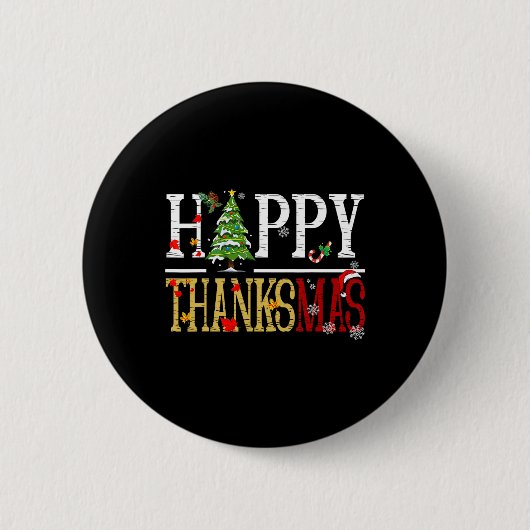 Leuke Thanksgiving Kerst Happy Thanksgiving Ronde Button 5,7 Cm (Voorkant)