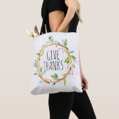 Leuke Thanksgiving krans-geven Bedankt tekst Tote Bag (Dichtbij)