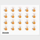 Leuke Thanksgiving pompoen naam Ronde Sticker (Vel)