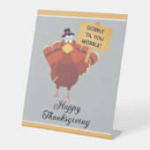Leuke Thanksgiving Reclamebord Met Voetstuk (Voorkant)