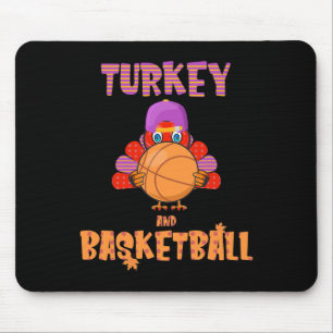 Leuke Thanksgiving Turkije speelt Basketbal T-shir Muismat