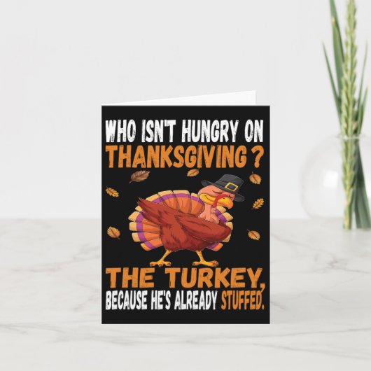 Leuke Thanksgiving voedsel grap dabbing gevulde tu Kaart (Voorkant)