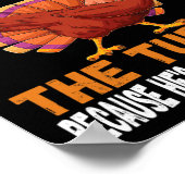 Leuke Thanksgiving voedsel grap dabbing gevulde tu Poster (Hoek)