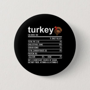 Leuke Thanksgiving Voedsel Kleding Turkije Voeding Ronde Button 5,7 Cm