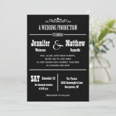 Leuke  Theater bruiloft uitnodigingen (Staand voorkant)