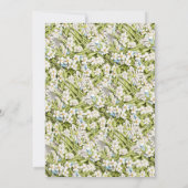 Leuke thee + bloementuin | Elegante verjaardagsbru Kaart (Achterkant)