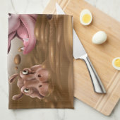 Leuke theedoek nijlpaarden in de modder. Meisjes n (Quarter Fold)