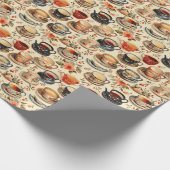 Leuke theefeest betegeld inpakpapier (Hoek)