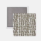 Leuke tictactoe geometrische vormen magneet (Voorkant / Achterkant)