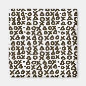 Leuke tictactoe geometrische vormen magneet (Voorkant)