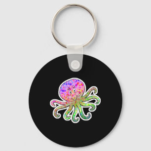 leuke tie-dye octopus sleutelhanger