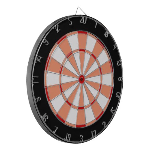 Leuke tijd dart board in rood wit cadmium sinaasap dartbord (Voorkant Links)