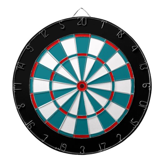 Leuke tijd dart board in rood wit en biskaje baai dartbord (Voorkant)