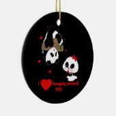 Leuke tijd met jou PANDA BEARS door LeahG Keramisch Ornament (Rechts)