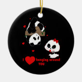 Leuke tijd met jou PANDA BEARS door LeahG Keramisch Ornament (Voorkant)
