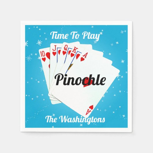 Leuke tijd om te spelen Pinochle Paper Bord servet (Voorkant)