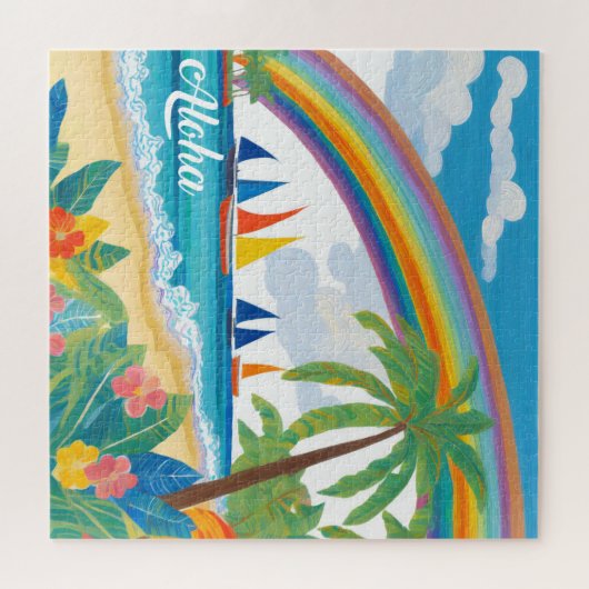 Leuke tijd tropische puzzel legpuzzel (Horizontaal)