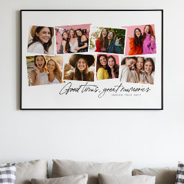 Leuke tijden geweldige herinneringen leuke fotocol poster
