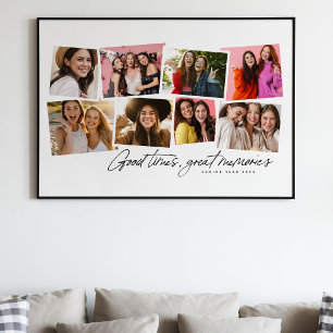 Leuke tijden geweldige herinneringen leuke fotocol poster