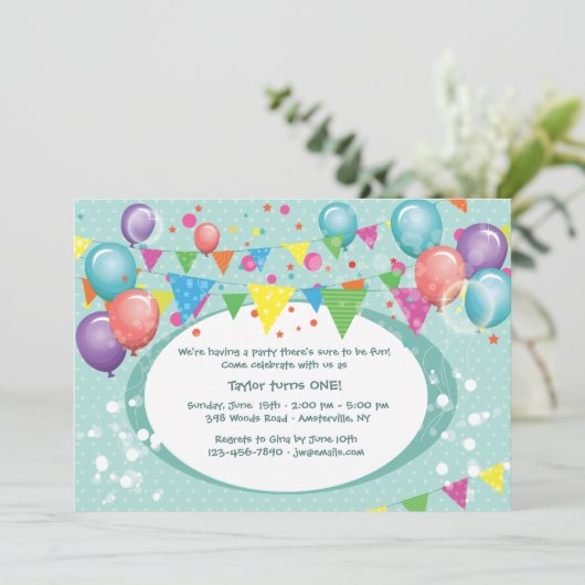 Leuke tijden vieren Uitnodiging (Staand voorkant)