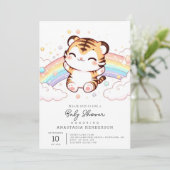Leuke Tijger Baby shower Kaart (Staand voorkant)