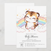 Leuke Tijger Baby shower Kaart (Voorkant / Achterkant)