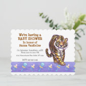 Leuke Tijger Baby shower Kaart (Staand voorkant)