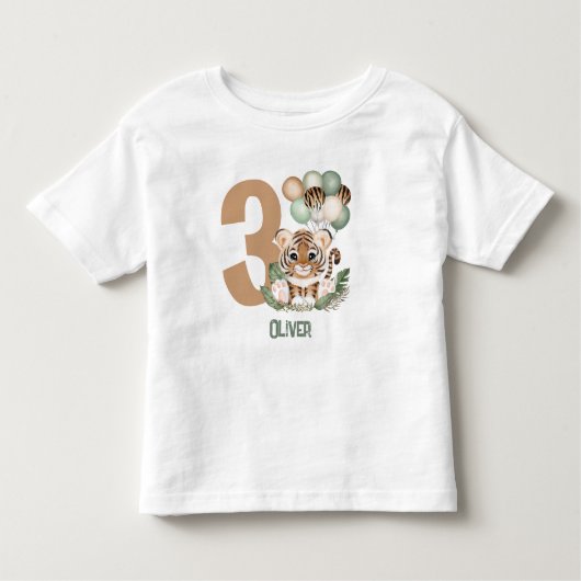Leuke Tijger Cub Wild Een Jongen Verjaardag Kinder Shirts (Voorkant)