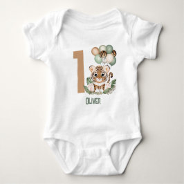 Leuke Tijger Cub Wild One Boy 1e Verjaardag Romper