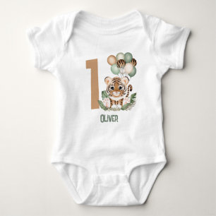 Leuke Tijger Cub Wild One Boy 1e Verjaardag Romper