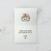 Leuke Tijger Jongen Safari 1e Verjaardag Dank u ka Bedankkaart (Binnen)