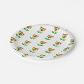 Leuke Tijger Kids Verjaardag Safari Dier Patroon Papieren Bordje (Gekanteld)