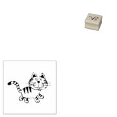 Leuke Tijger Kitten Rubber Stamp Rubberstempel (Gestempeld)