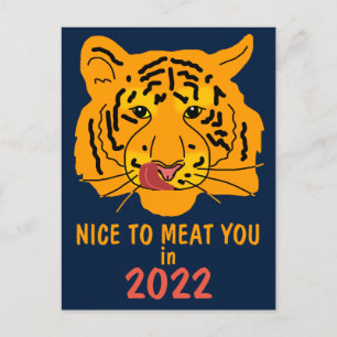 Leuke Tijger Leuk Je Te Ontmoeten In 2022 Briefkaart