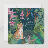 Leuke Tijger Oerwoud Geboorte Aankondiging (Voorkant)