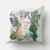 Leuke Tijger Oerwoud Mama om Baby shower te zijn Kussen (Voorkant)