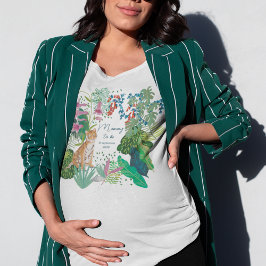 Leuke Tijger Oerwoud Mama om Baby shower te zijn T-shirt
