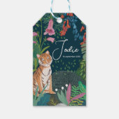 Leuke Tijger Oerwoud Nieuwe Babydouche Cadeaulabel (Voorkant)