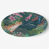 Leuke Tijger Oerwoud Nieuwe Babydouche Papieren Bordje (Gekanteld)