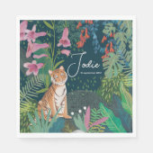 Leuke Tijger Oerwoud Nieuwe Babydouche Servet (Voorkant)