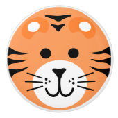 Leuke Tijger Wild Een Oerwoud Safari Dierlijke Car Keramische Knop (Voorkant)