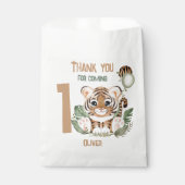 Leuke Tijger Wild One Boy 1e Verjaardagsfeestje Bedankzakje (Voorkant)