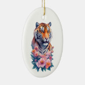 Leuke tijgerbloemen keramisch ornament (Rechts)