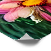 Leuke tijgerwelp omringd door bloemen poster (Hoek)