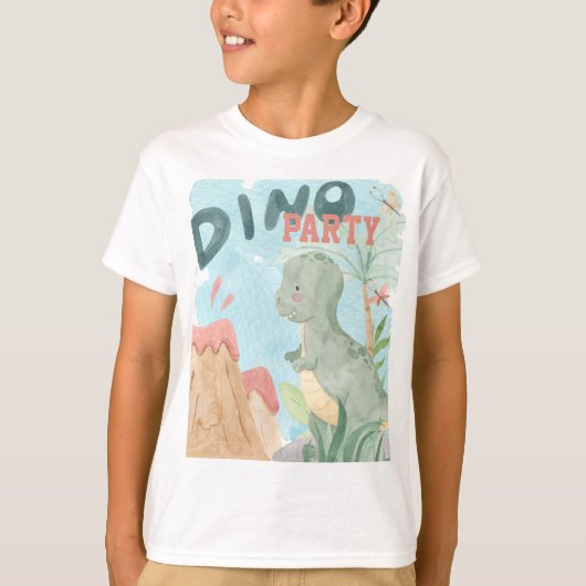 Leuke Tiranosaurios Rex Dino Party T-shirt (Voorkant)